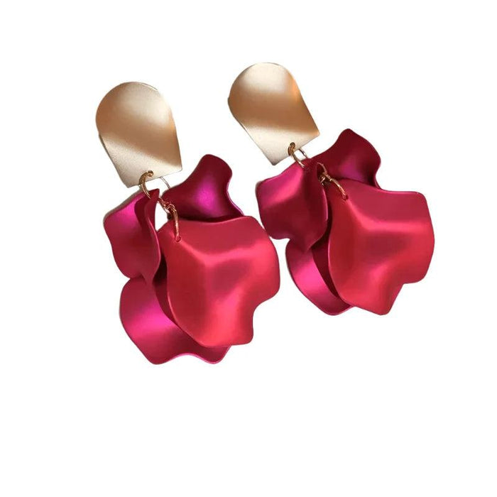 Petal Flower Earrings – Nature-Inspired Acrylic Design with Vibrant Colors, Lightweight and Perfect for Any Occasion