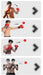 A series of images showing a man using a red boxing reflex ball to practice punching, illustrating the motion and exercise technique.