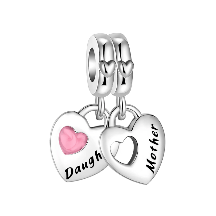 "Daughter & Mom" silver charm