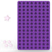 Purple star-shaped silicone mold with cutout outline.