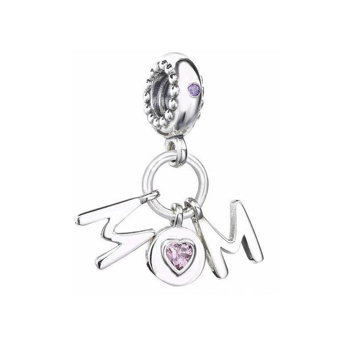 "Mom" silver charm