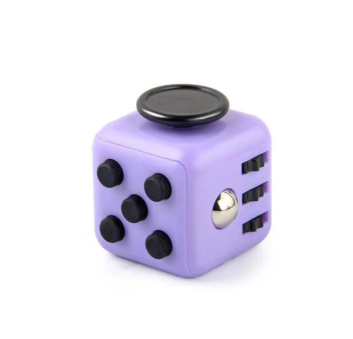 black and purple Fidget Dice