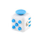 blue and white Fidget Dice