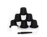 6 Brown Refillable Nespresso Pods with spoon and brush