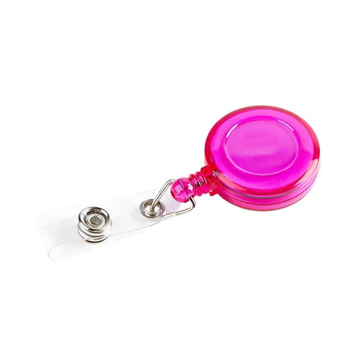 Dark pink Retractable Badge Holder.