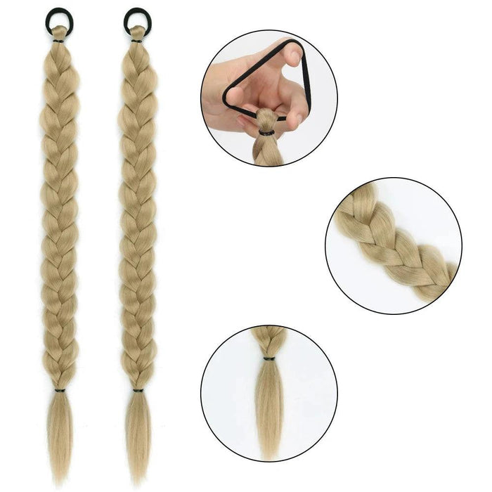 Twist Braid Extensions, Heat-Friendly Fiber, 24/34in Length, Lightweight, Durable, Instant Glam, Multiple Color Options