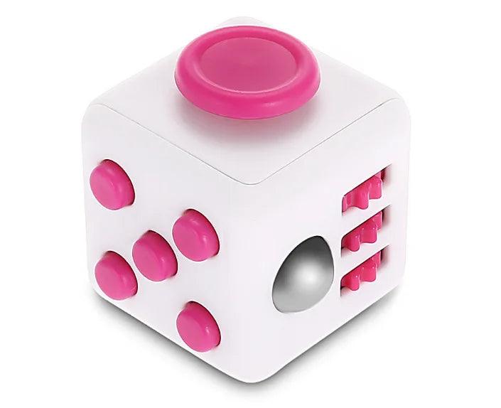 pink and white Fidget Dice