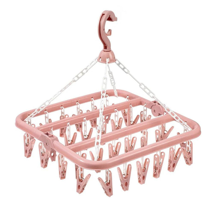 pink Folding Clothes Dryer Rack