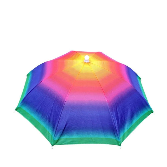 Gradient Rainbow umbrella with vibrant colors transitioning from pink to green.