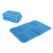 Blue Foldable Foam Mats: Two foldable foam mats, one in black and the other in blue, placed side by side, both featuring a textured surface with a pattern of raised dots for cushioning and support.