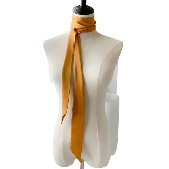 orange Chiffon Silk Scarfs