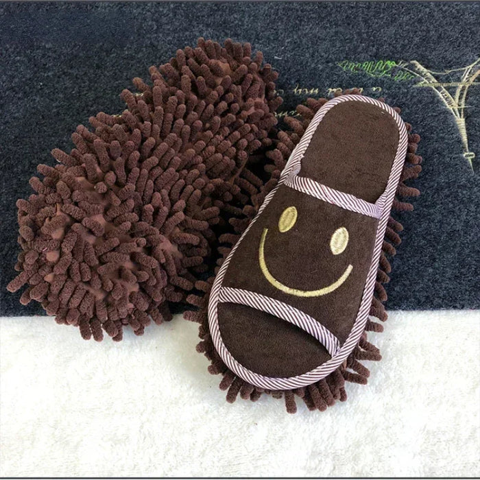 brown Floor Cleaning Shoes on a carpet