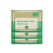 Three packs of disposable toilet seat covers in green and beige packaging, each marked as practical and hygienic. Containing 10 sheets per pack.