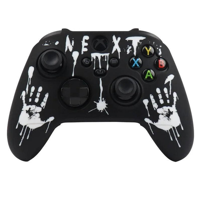 black and white Soft Silicone Controller Cover