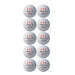 Ten white  Huieson G40+ table tennis balls arranged in a grid, each with three red stars and "Made in China" text.