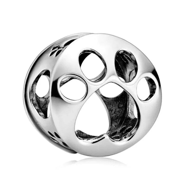 Paw silver charm