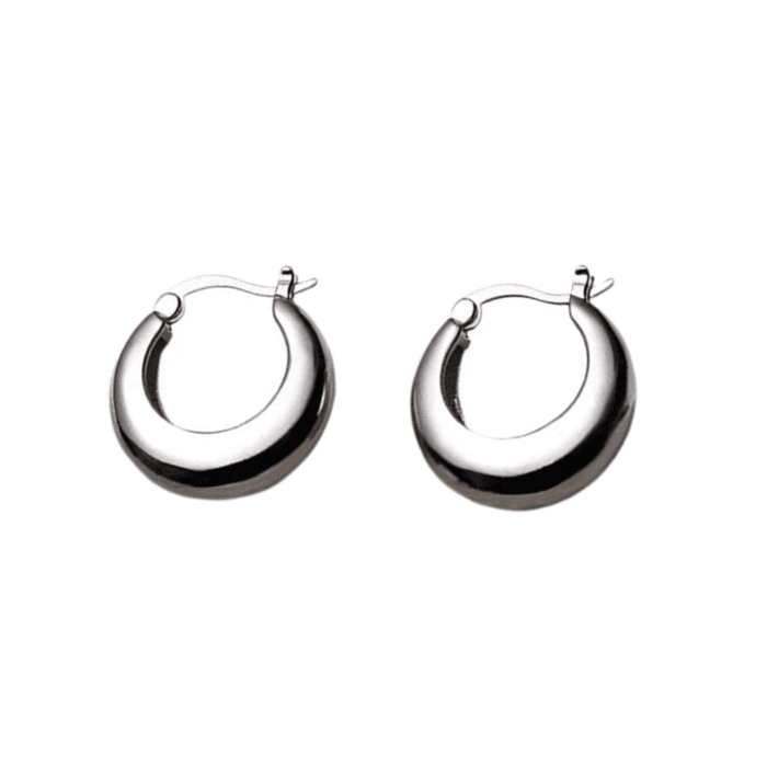 Chunky Hoop Earrings, Bold & Timeless Design, High-Polish Finish, Lightweight Comfort, Perfect for Daily & Formal Wear, Available in Gold and Silver